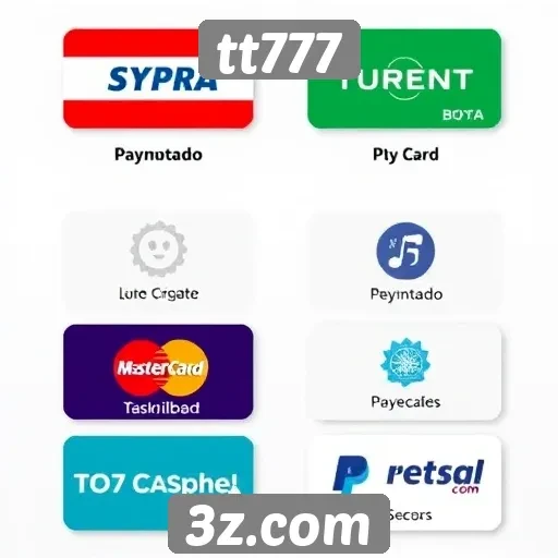 Métodos de pagamento disponíveis no tt777